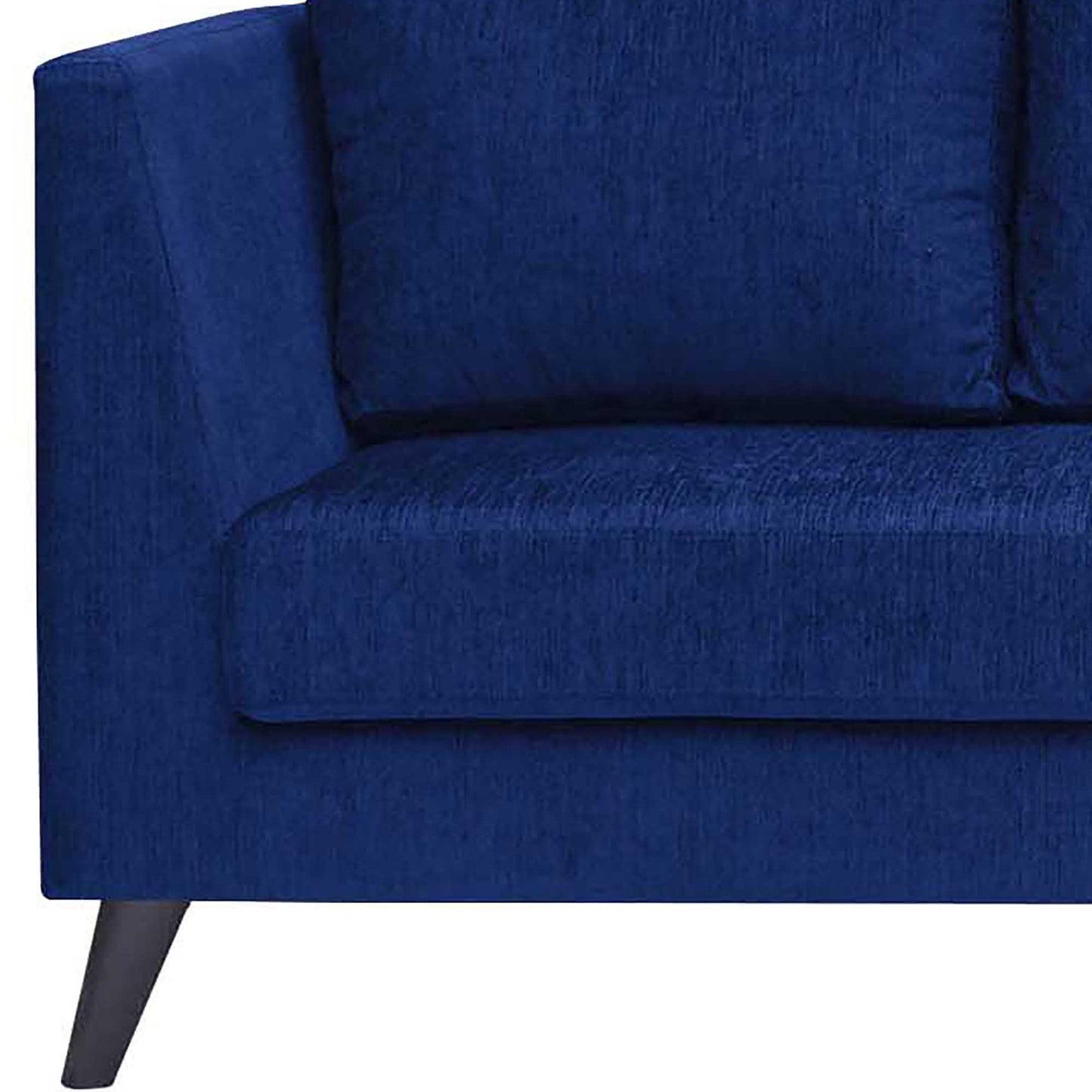 Royce Cushion Back Fabric Sofa - Navy Blue