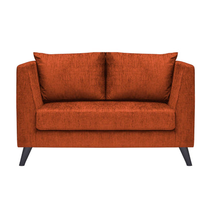 Royce Cushion Back Fabric Sofa - Dark Orange