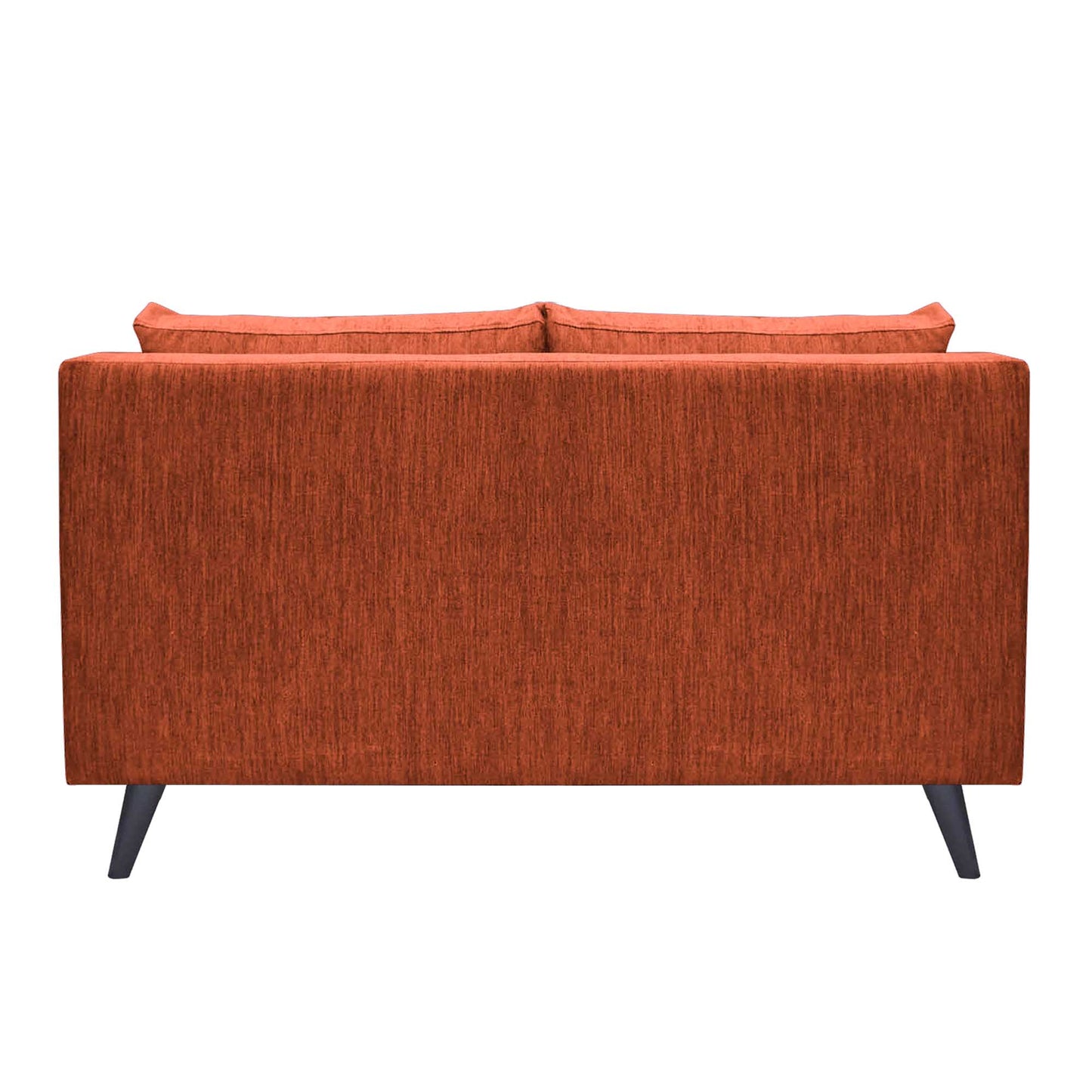 Royce Cushion Back Fabric Sofa - Dark Orange