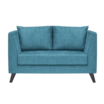 Royce Cushion Back Fabric Sofa - Teal  Blue