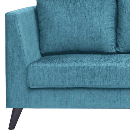 Royce Cushion Back Fabric Sofa - Teal  Blue