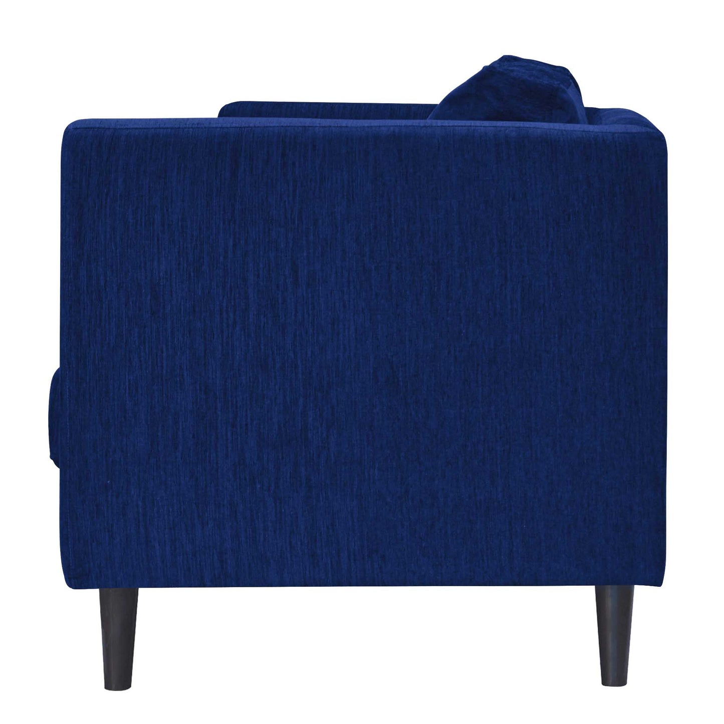 Royce Cushion Back Fabric Sofa - Navy Blue