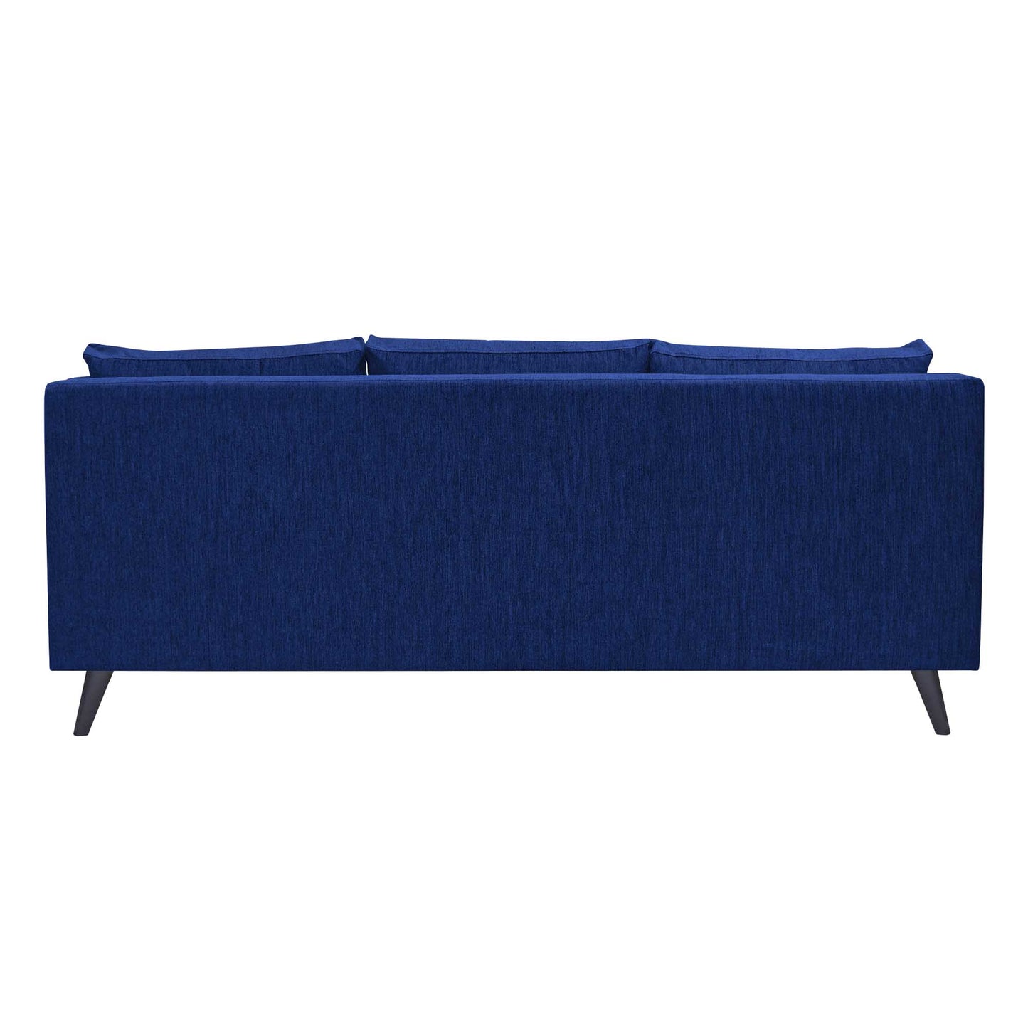 Royce Cushion Back Fabric Sofa - Navy Blue