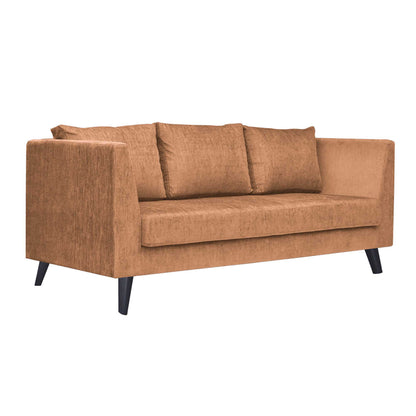 Royce Cushion Back Fabric Sofa - Fawn