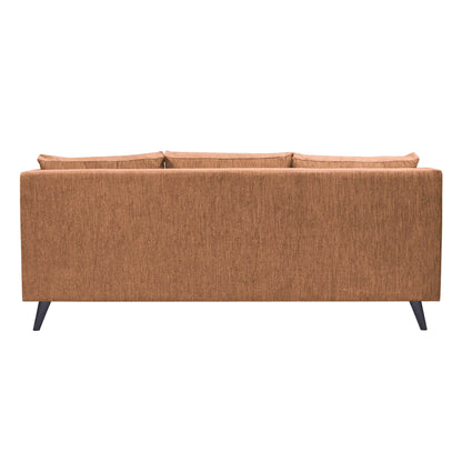 Royce Cushion Back Fabric Sofa - Fawn