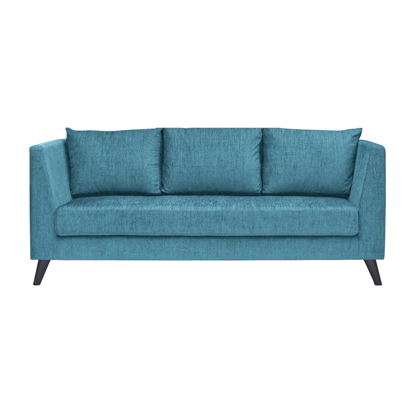 Royce Cushion Back Fabric Sofa - Teal  Blue