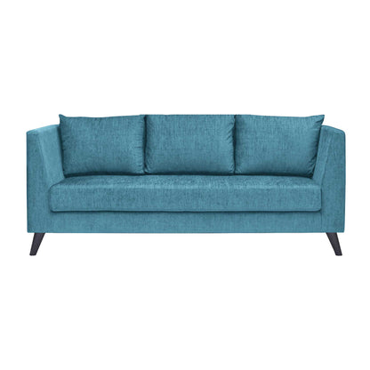 Royce Cushion Back Fabric Sofa - Teal  Blue