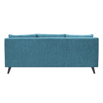 Royce Cushion Back Fabric Sofa - Teal  Blue