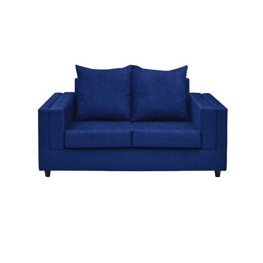 Perri Cushion Back Fabric Sofa - Navy Blue