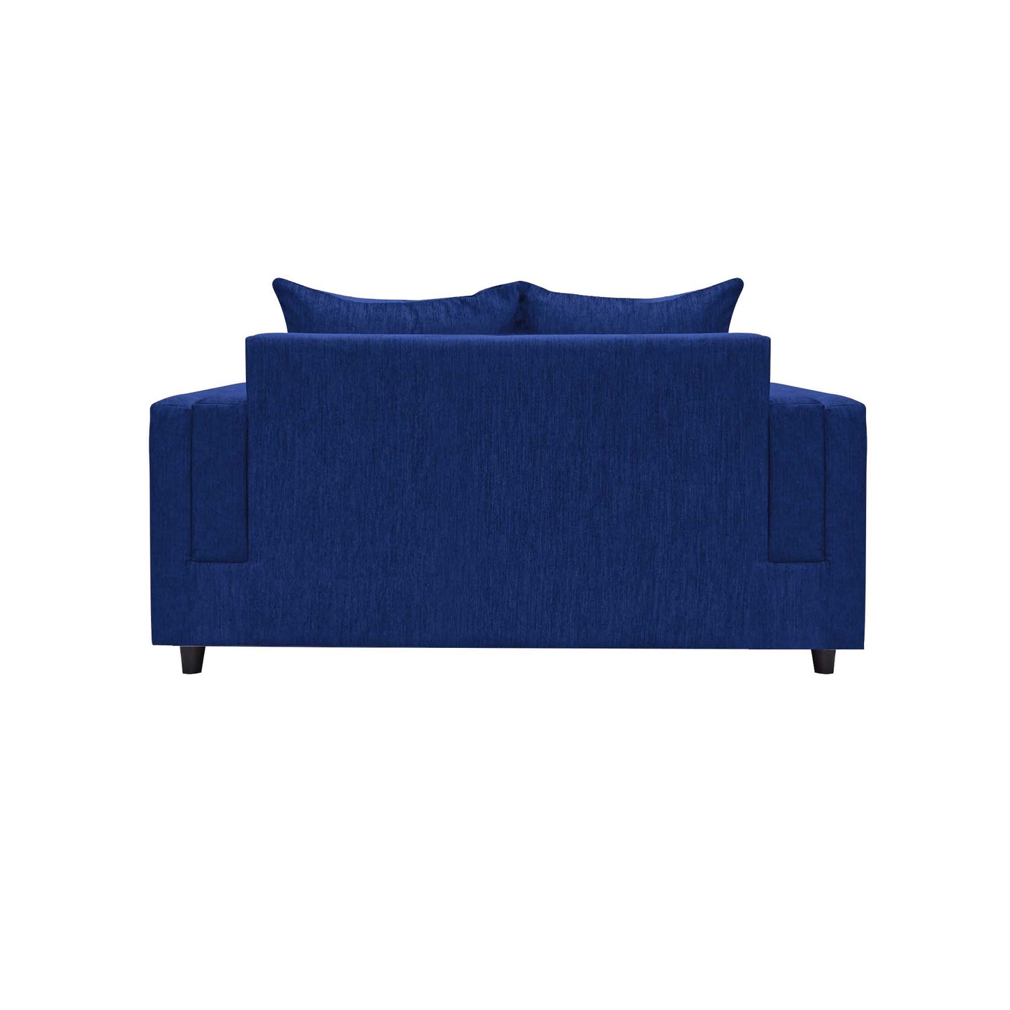 Perri Cushion Back Fabric Sofa - Navy Blue