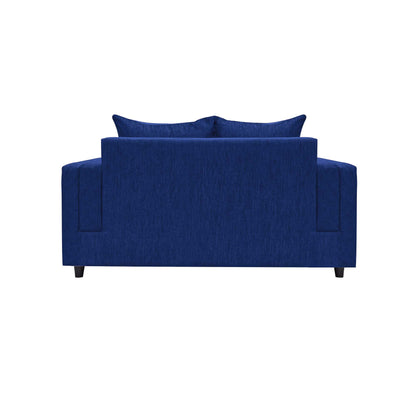 Perri Cushion Back Fabric Sofa - Navy Blue