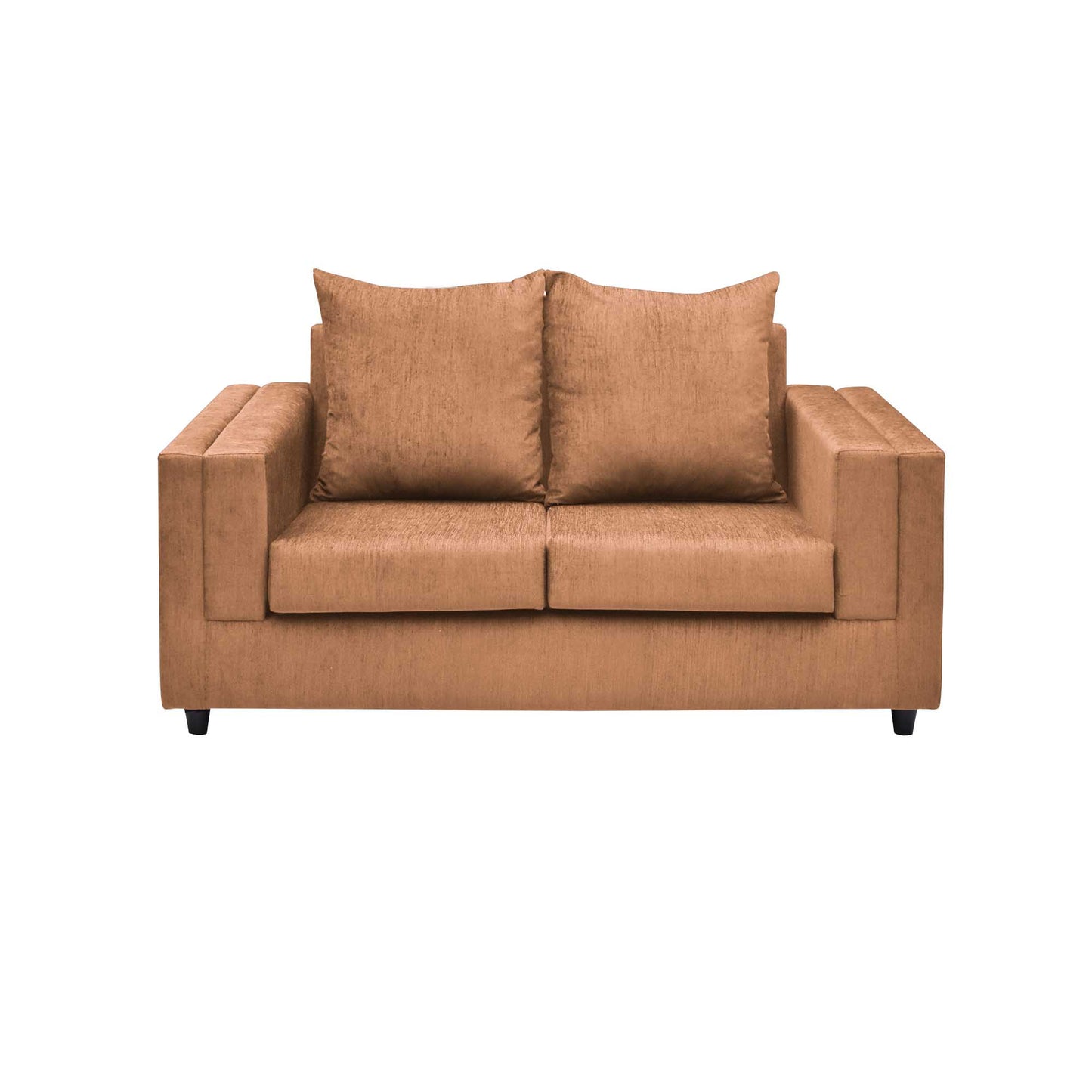 Perri Cushion Back Fabric Sofa - Fawn