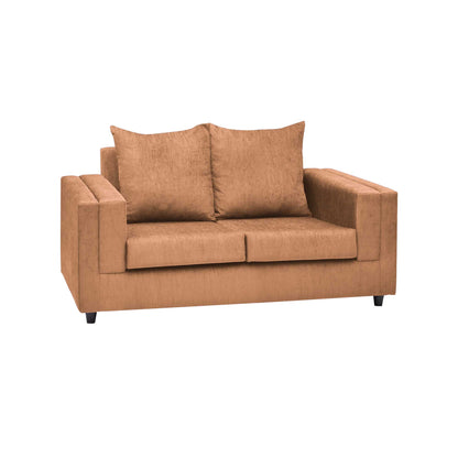 Perri Cushion Back Fabric Sofa - Fawn