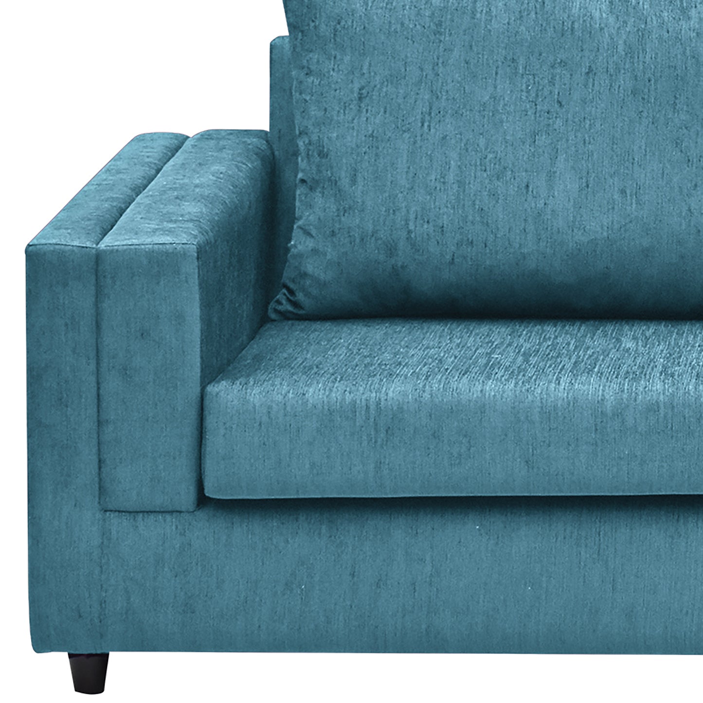 Perri Cushion Back Fabric Sofa - Teal  Blue