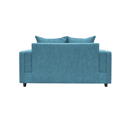 Perri Cushion Back Fabric Sofa - Teal  Blue