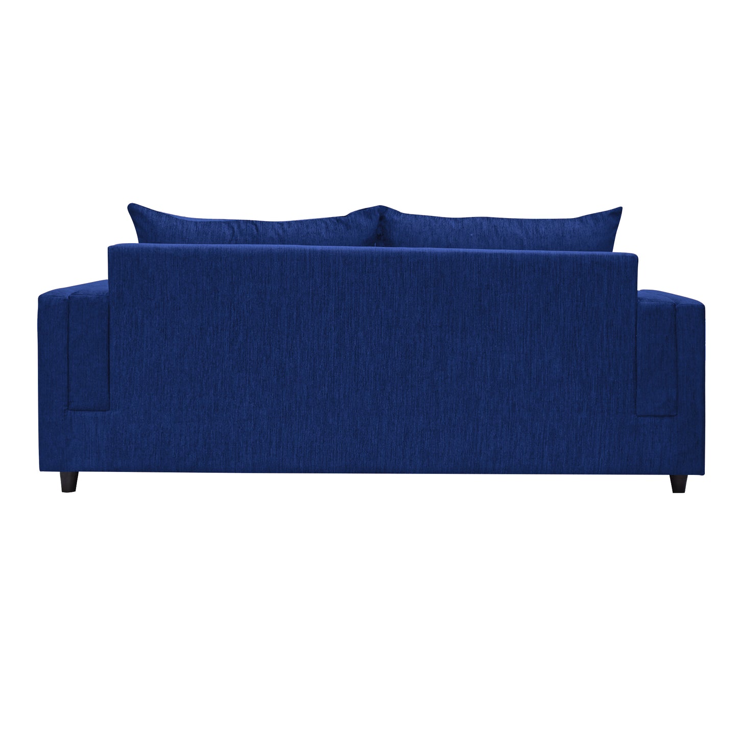 Perri Cushion Back Fabric Sofa - Navy Blue