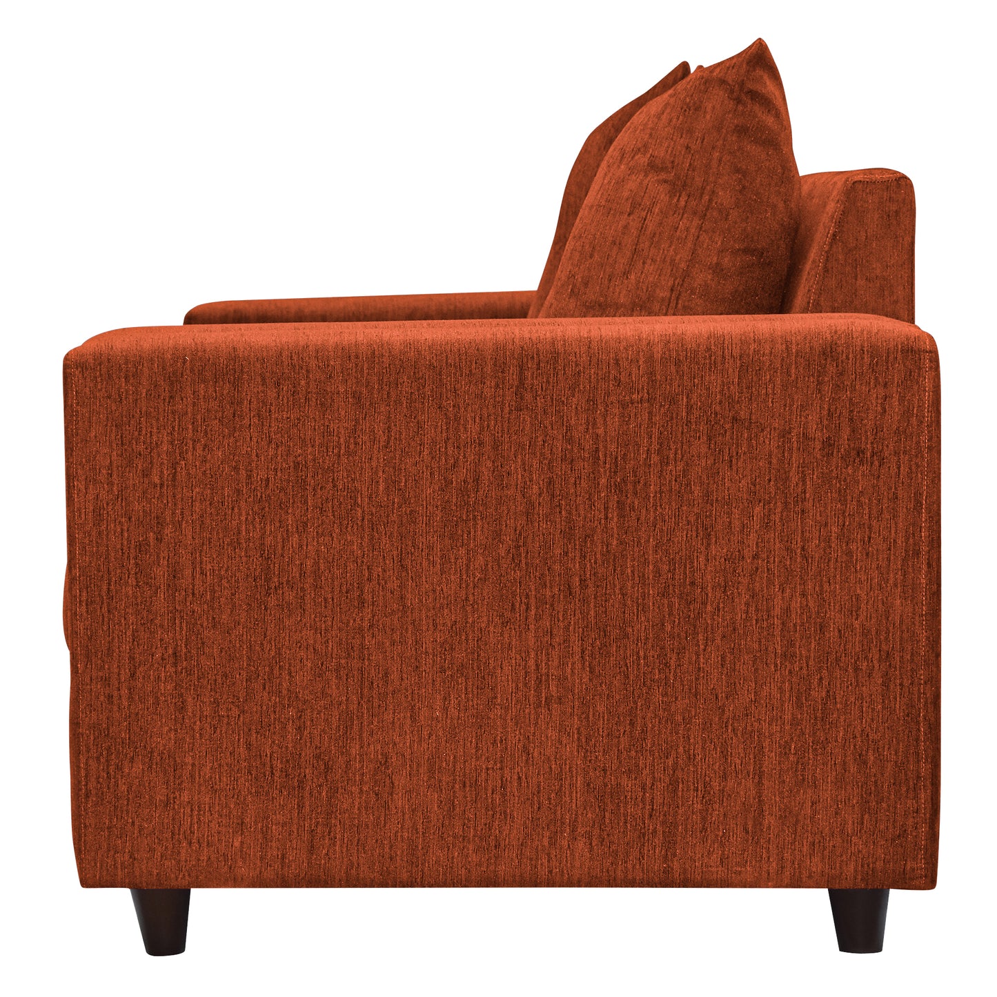 Perri Cushion Back Fabric Sofa - Dark Orange