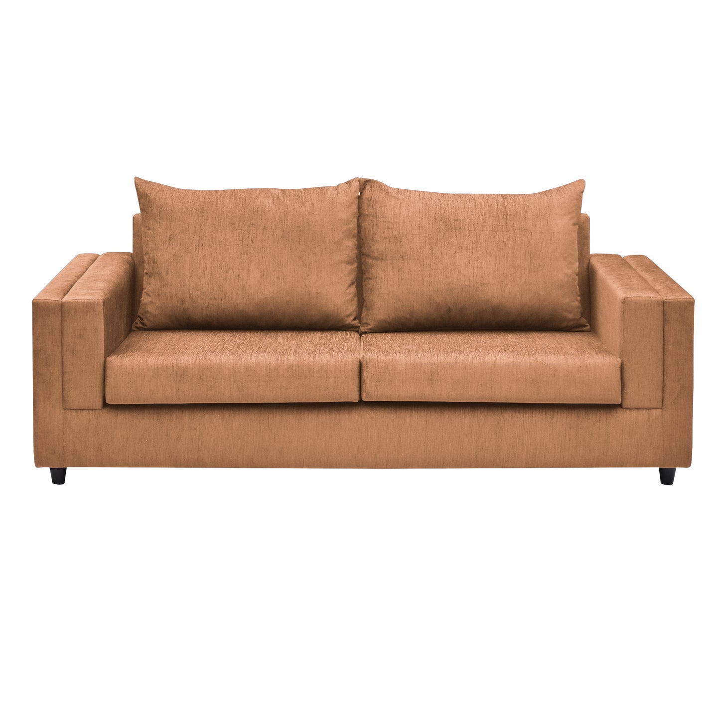 Perri Cushion Back Fabric Sofa - Fawn