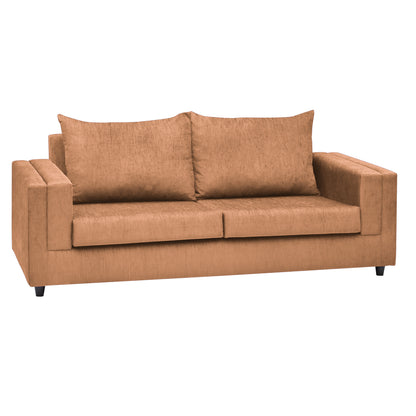 Perri Cushion Back Fabric Sofa - Fawn