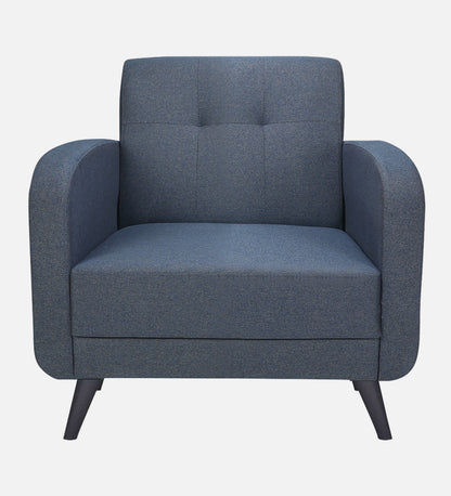 Xena Tufted Back Fabric Sofa- Blue