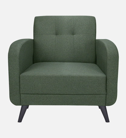 Xena Tufted Back Fabric Sofa- Green