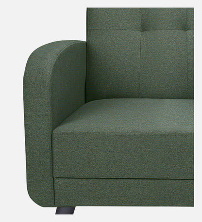 Xena Tufted Back Fabric Sofa- Green