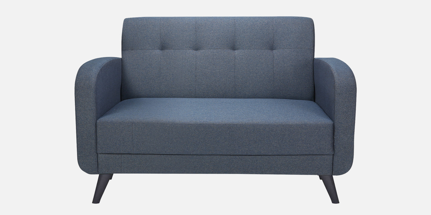 Xena Tufted Back Fabric Sofa- Blue