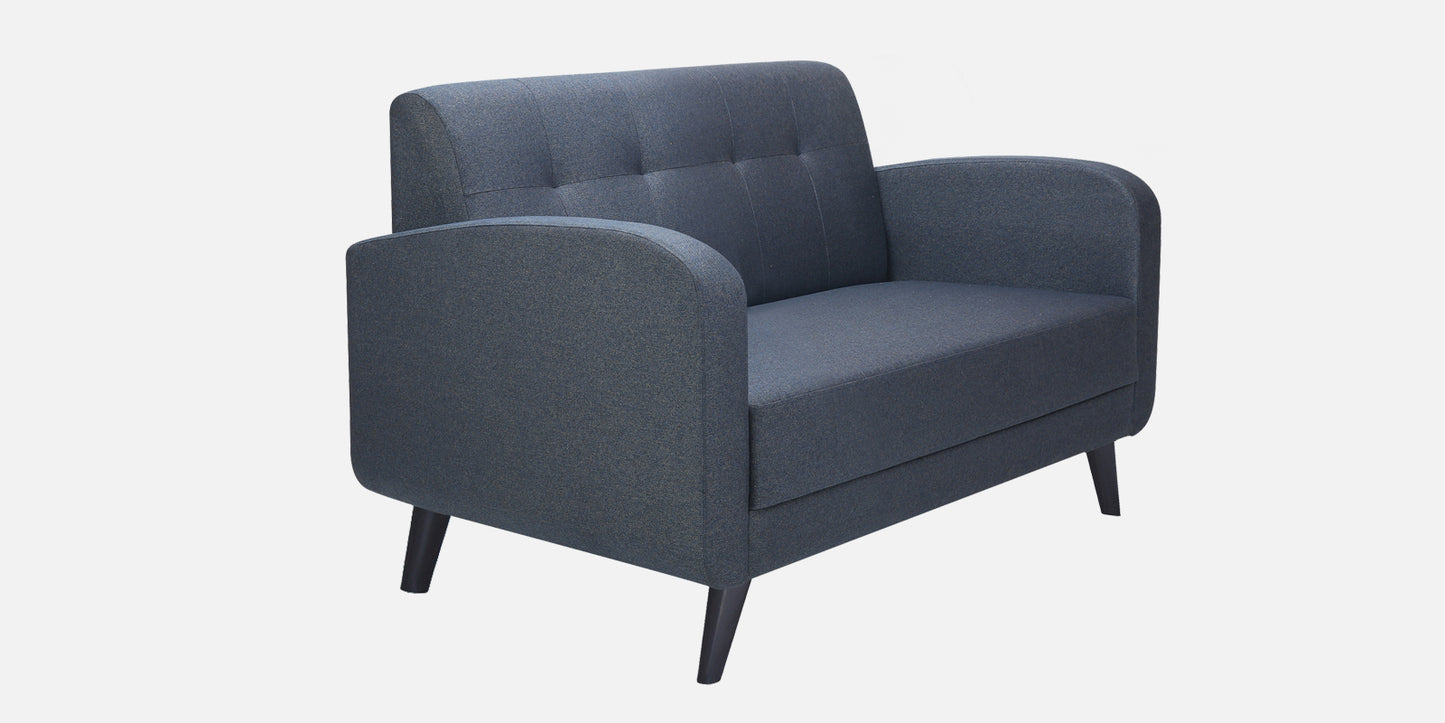 Xena Tufted Back Fabric Sofa- Blue