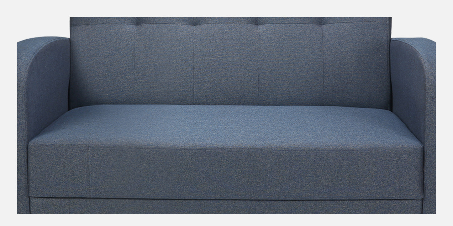 Xena Tufted Back Fabric Sofa- Blue