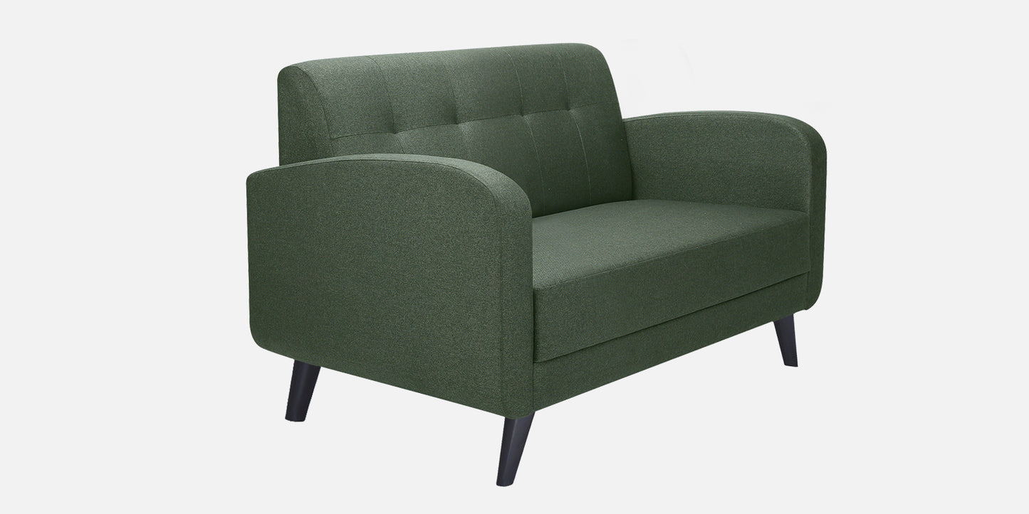 Xena Tufted Back Fabric Sofa- Green