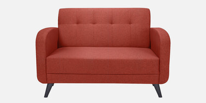 Xena Tufted Back Fabric Sofa- Rust