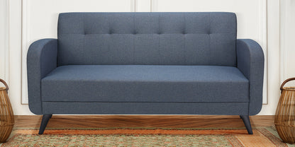 Xena Tufted Back Fabric Sofa- Blue