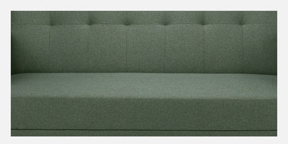 Xena Tufted Back Fabric Sofa- Green