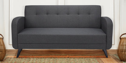 Xena Tufted Back Fabric Sofa- Grey