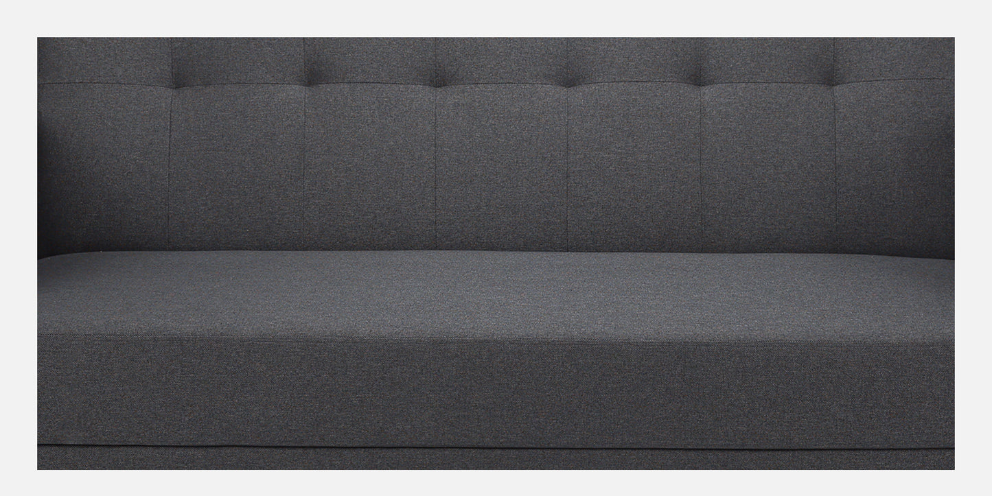 Xena Tufted Back Fabric Sofa- Grey