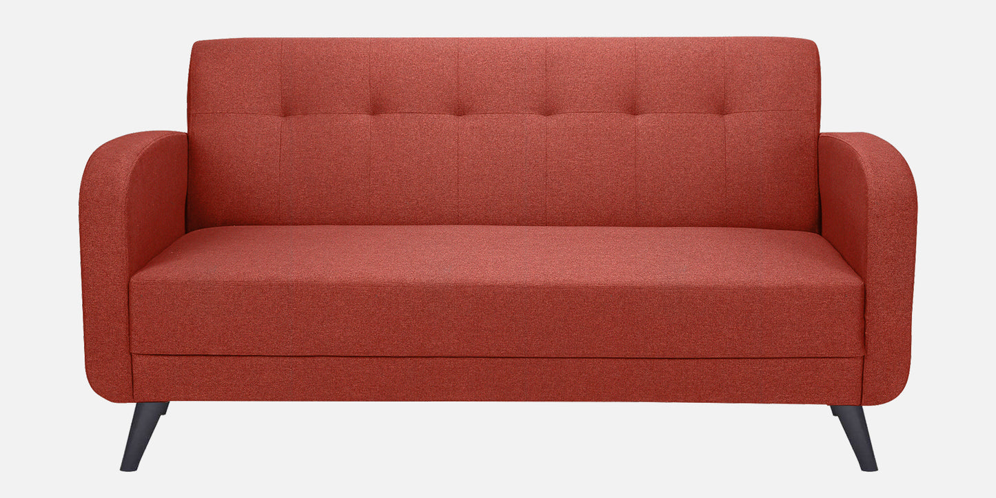 Xena Tufted Back Fabric Sofa- Rust