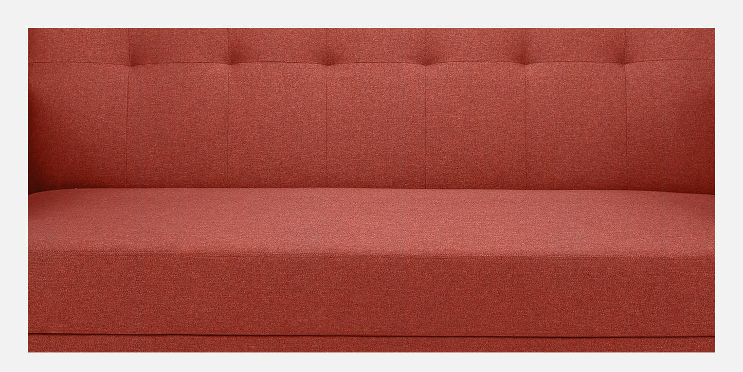 Xena Tufted Back Fabric Sofa- Rust