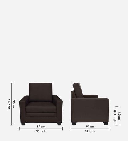 Ryan Leatherette Sofa - Brown