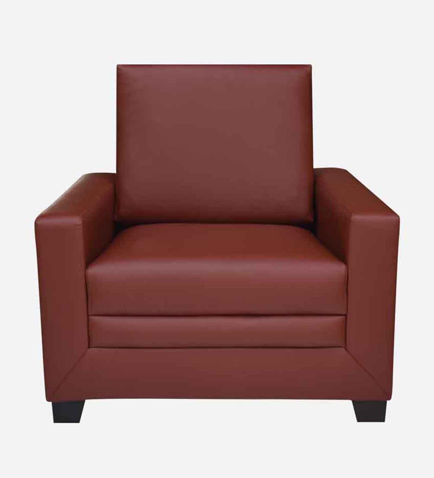 Ryan Leatherette Sofa - Wine Red