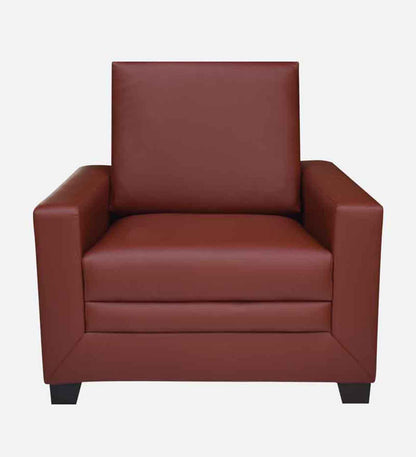 Ryan Leatherette Sofa - Wine Red