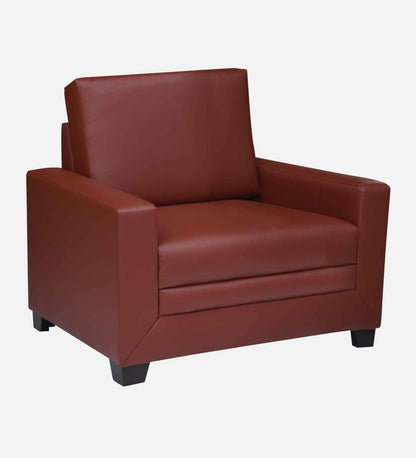 Ryan Leatherette Sofa - Wine Red