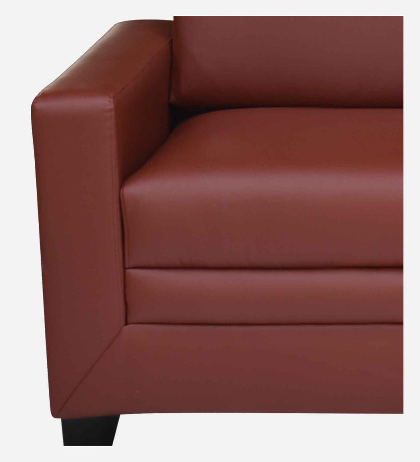 Ryan Leatherette Sofa - Wine Red