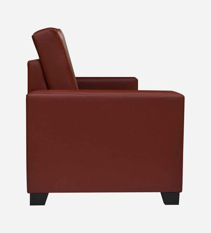 Ryan Leatherette Sofa - Wine Red