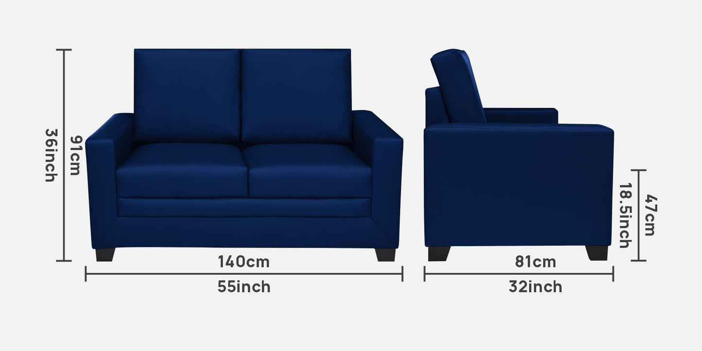 Ryan Leatherette Sofa - Blue