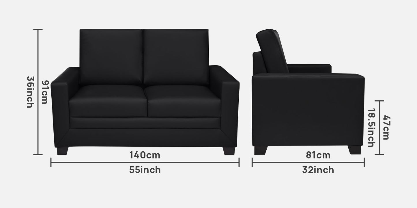 Ryan Leatherette Sofa - Black