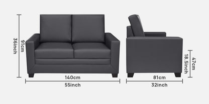 Ryan Leatherette Sofa - Grey