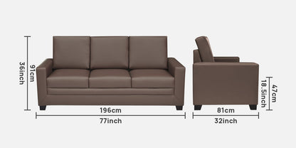 Ryan Leatherette Sofa - Beige