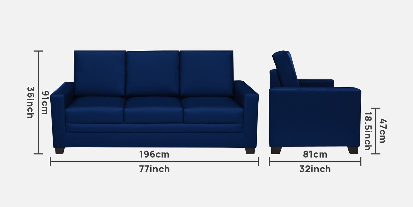 Ryan Leatherette Sofa - Blue