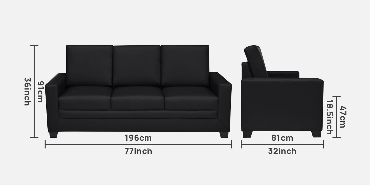 Ryan Leatherette Sofa - Black