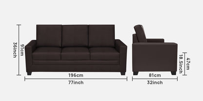 Ryan Leatherette Sofa - Brown